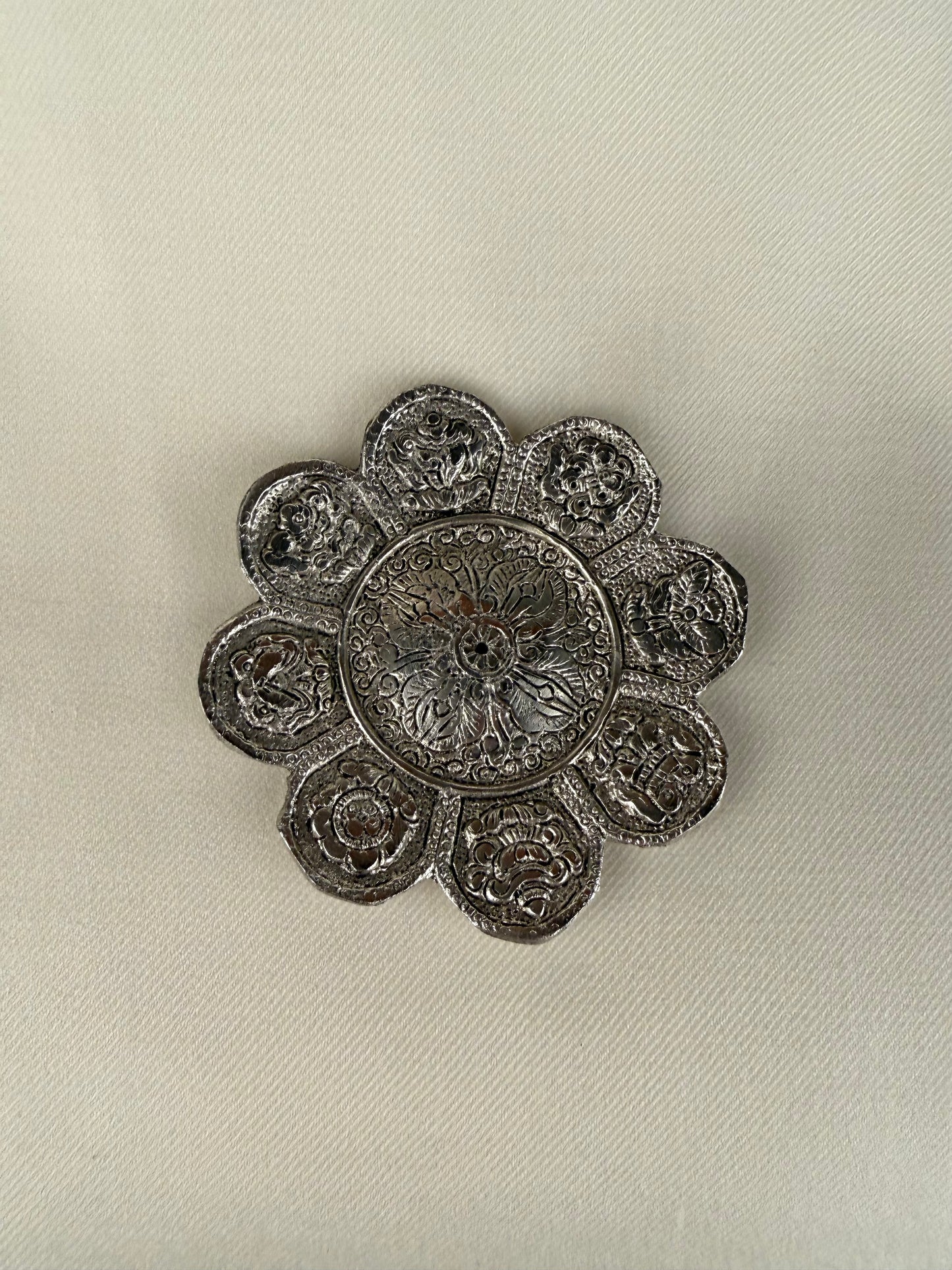 Metal Flower Incense Holder