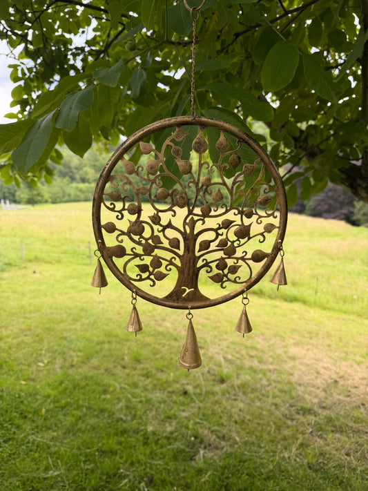 Metal Tree Hanging with Bells
