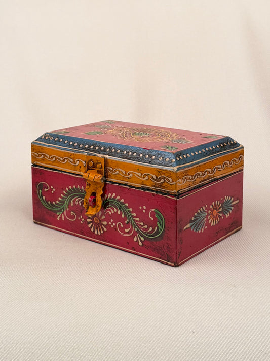 Hand-Painted Wooden Keepsake Box