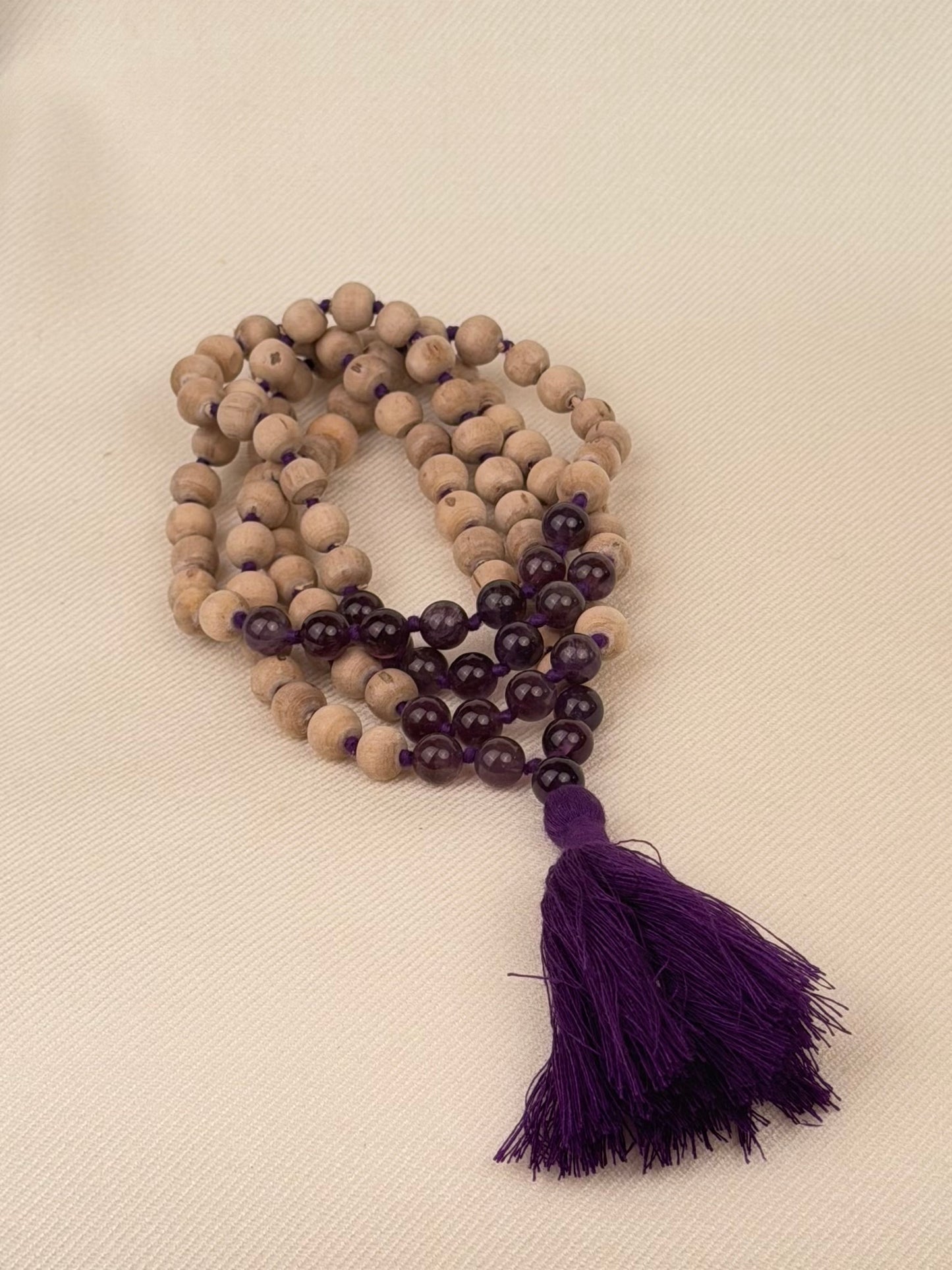 Tulasi and Gemstone Japa Mala — 108 Beads