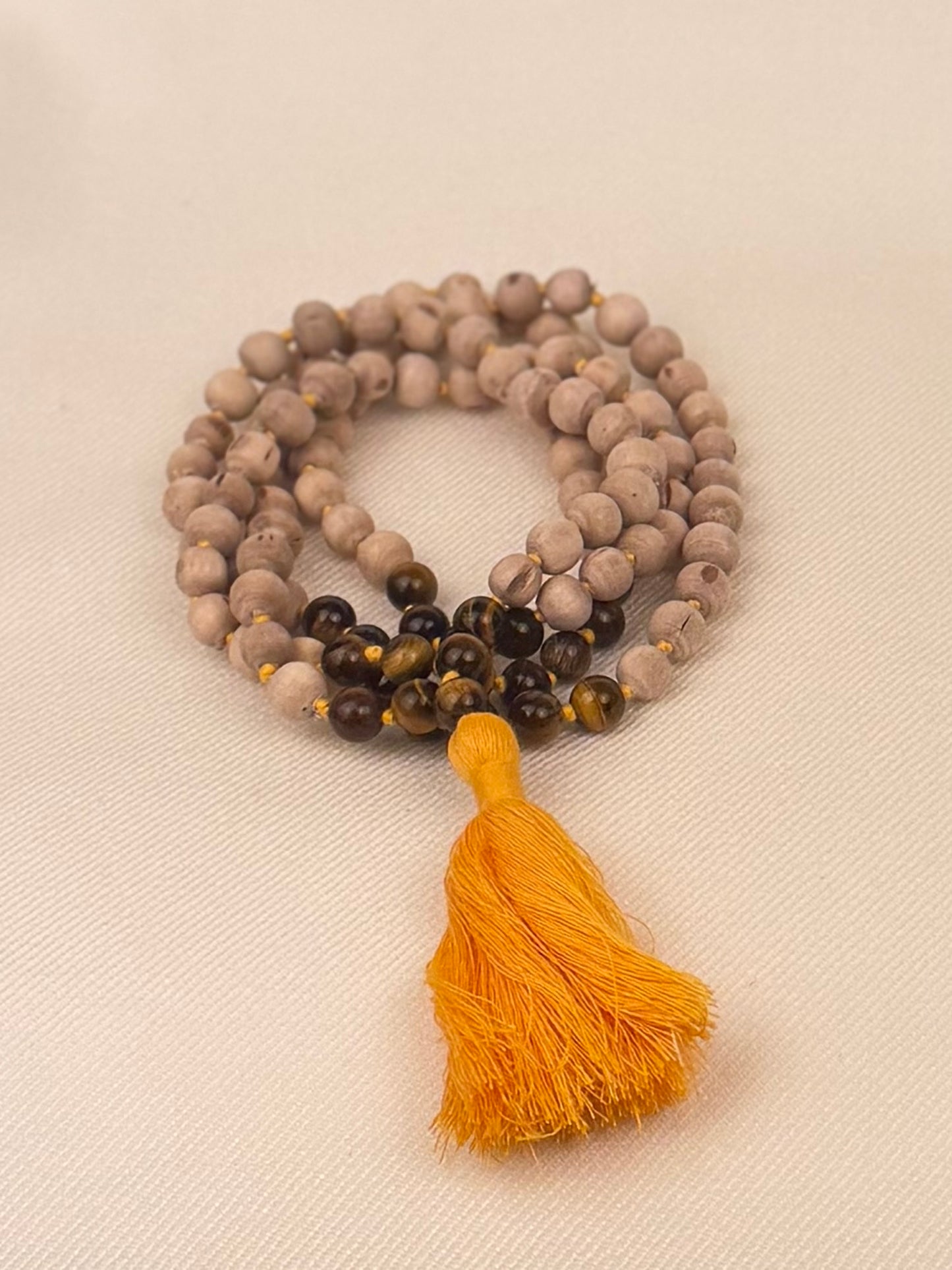 Tulasi and Gemstone Japa Mala — 108 Beads