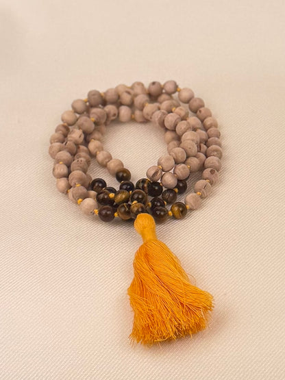 Tulasi and Gemstone Japa Mala — 108 Beads