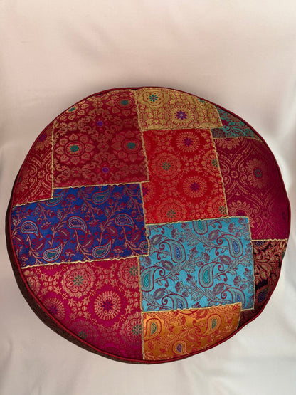 Round Patchwork Floor Cushion