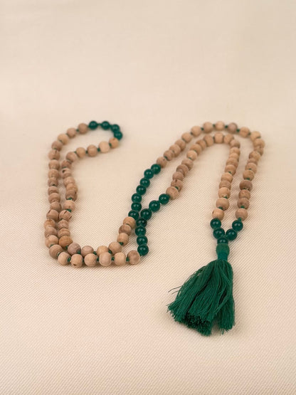 Tulasi and Gemstone Japa Mala — 108 Beads