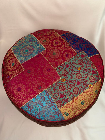Round Patchwork Floor Cushion