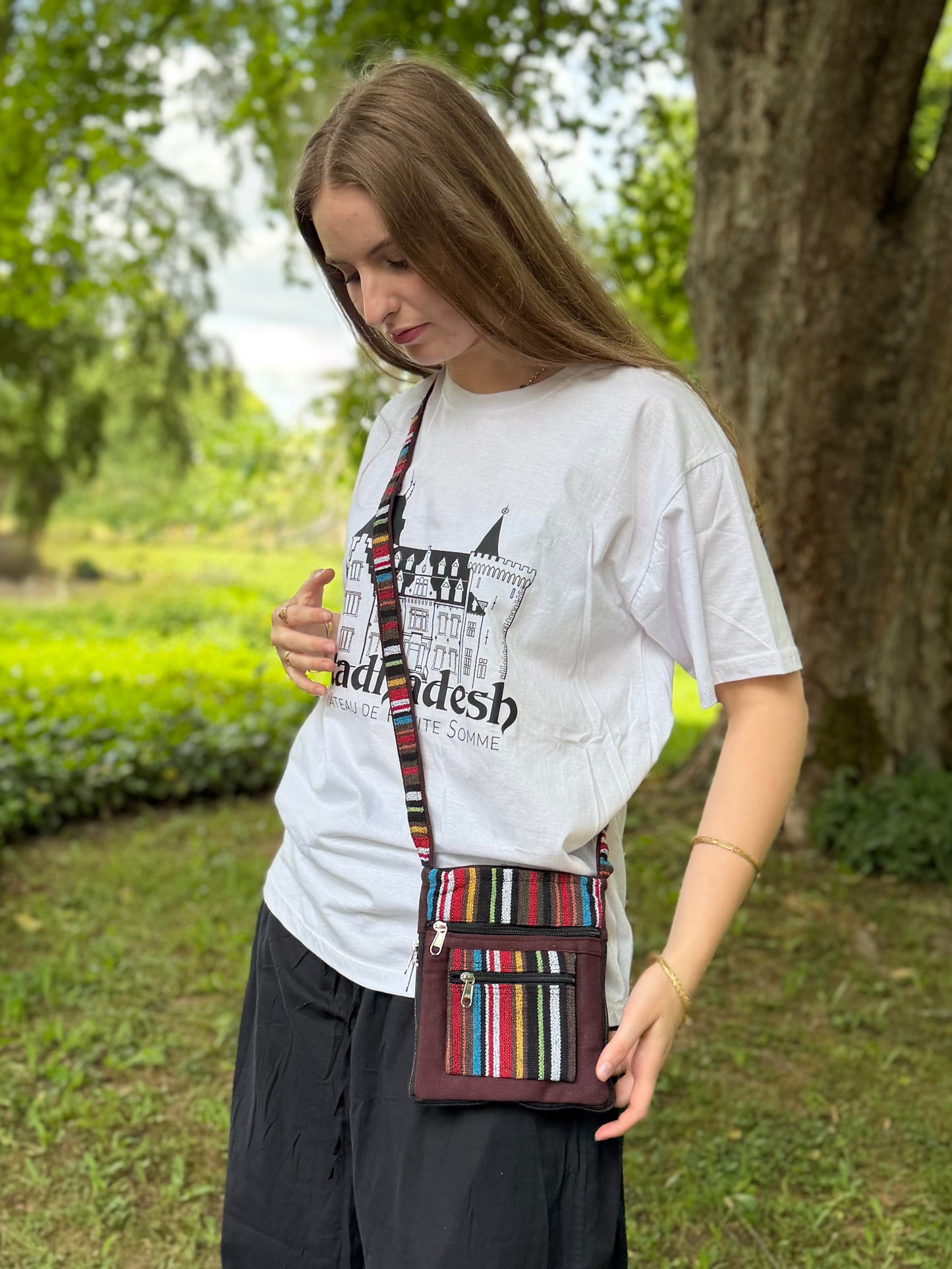 Striped Sling Bag