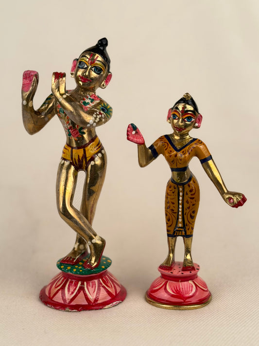 Radha Krishna Deity Set — Hand-Painted