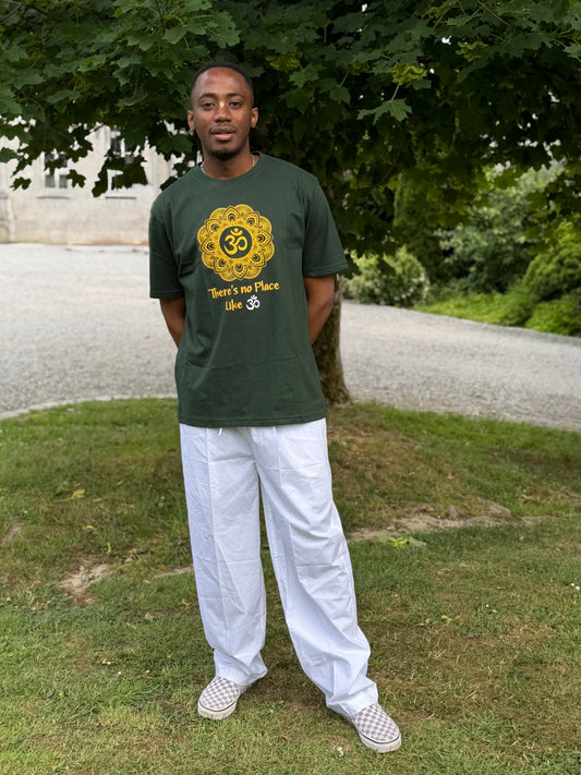 Men's White Flowy Pants