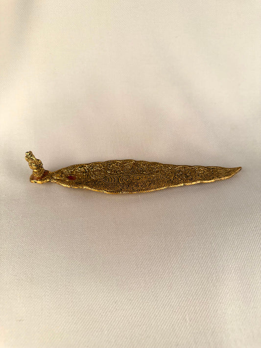 Gold Metal Incense Holder