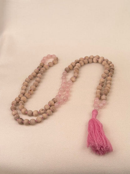 Tulasi and Gemstone Japa Mala — 108 Beads