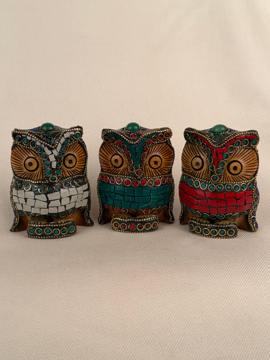 Mosaic Wood Owl