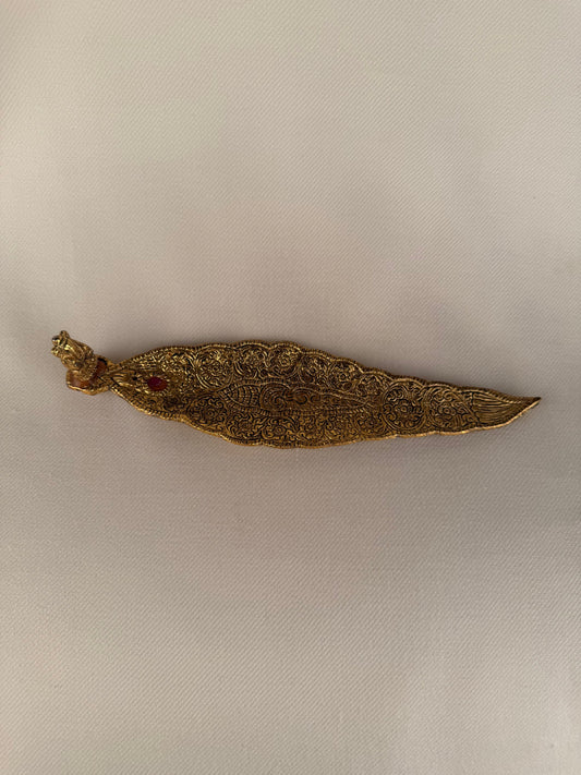 Gold Metal Incense Holder