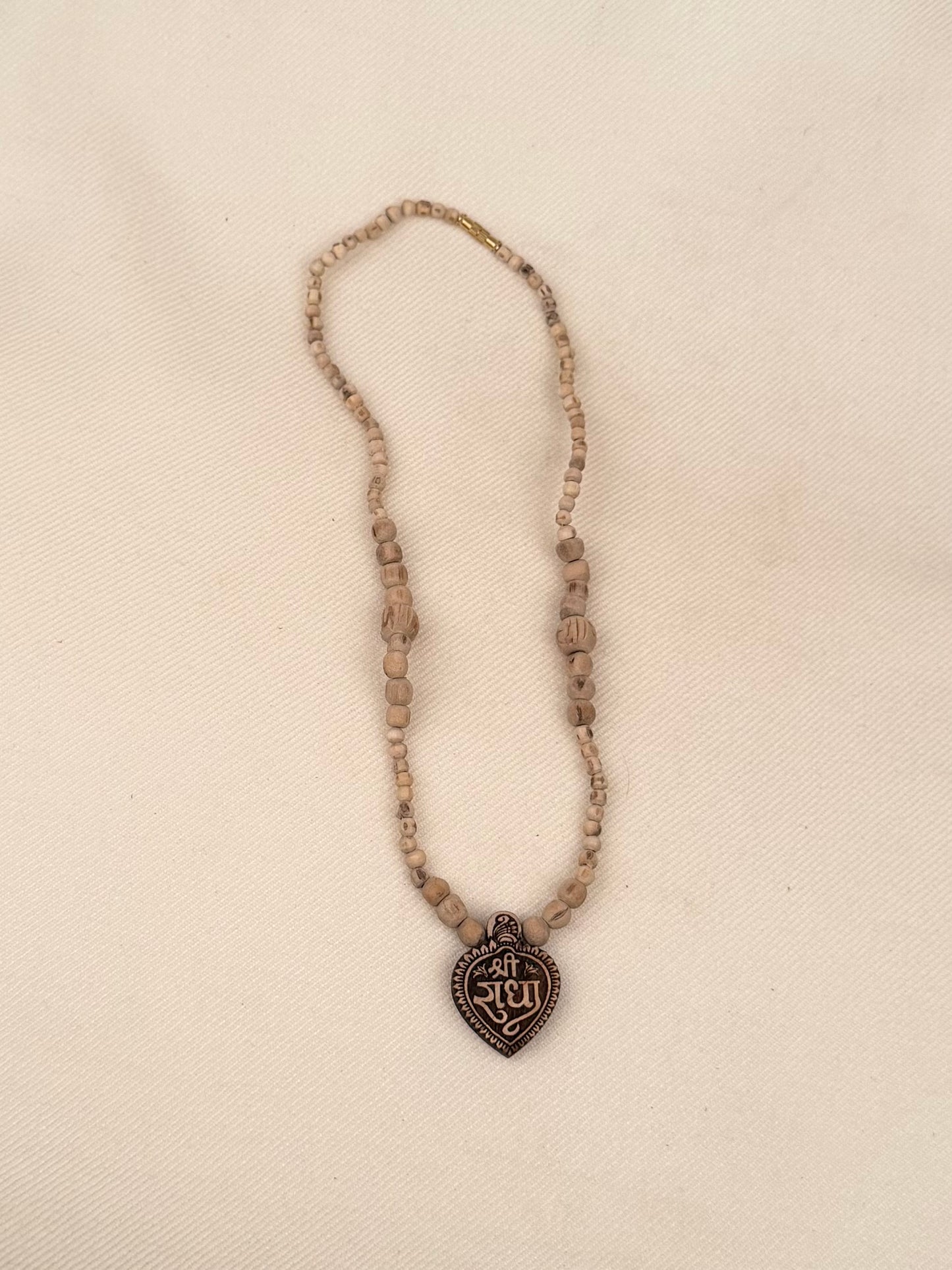 Carved Tulasi Necklace — Sri Radhe