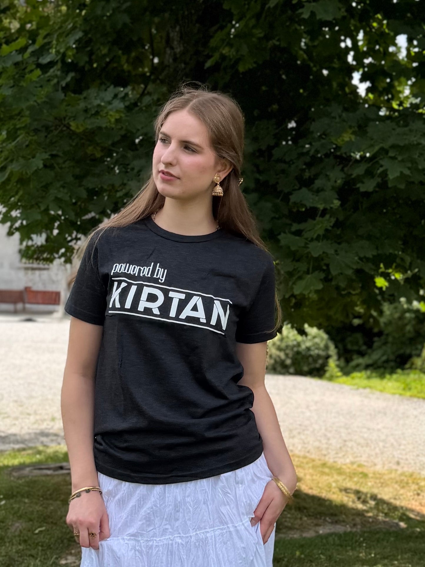 "Powered by Kirtan" T-Shirt
