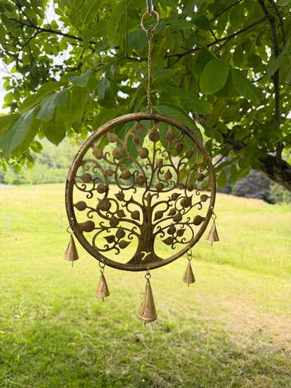 Metal Tree Hanging with Bells