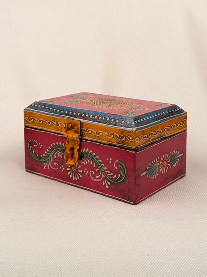 Hand-Painted Wooden Keepsake Box