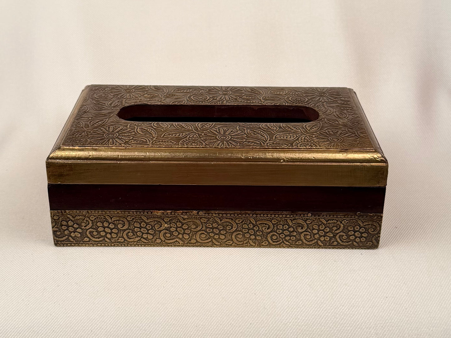 Embossed Metal Tissue Box Cover