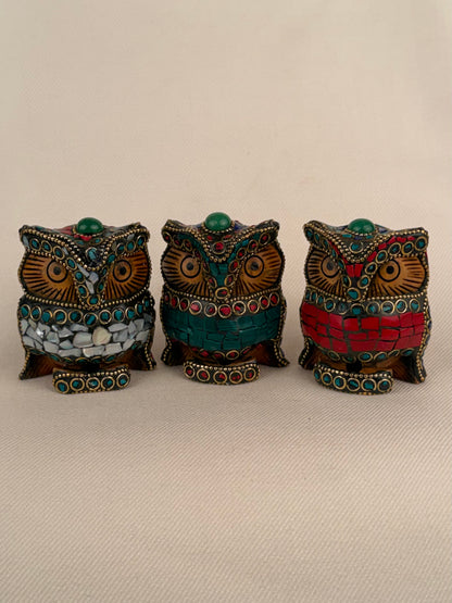 Mosaic Wood Owl