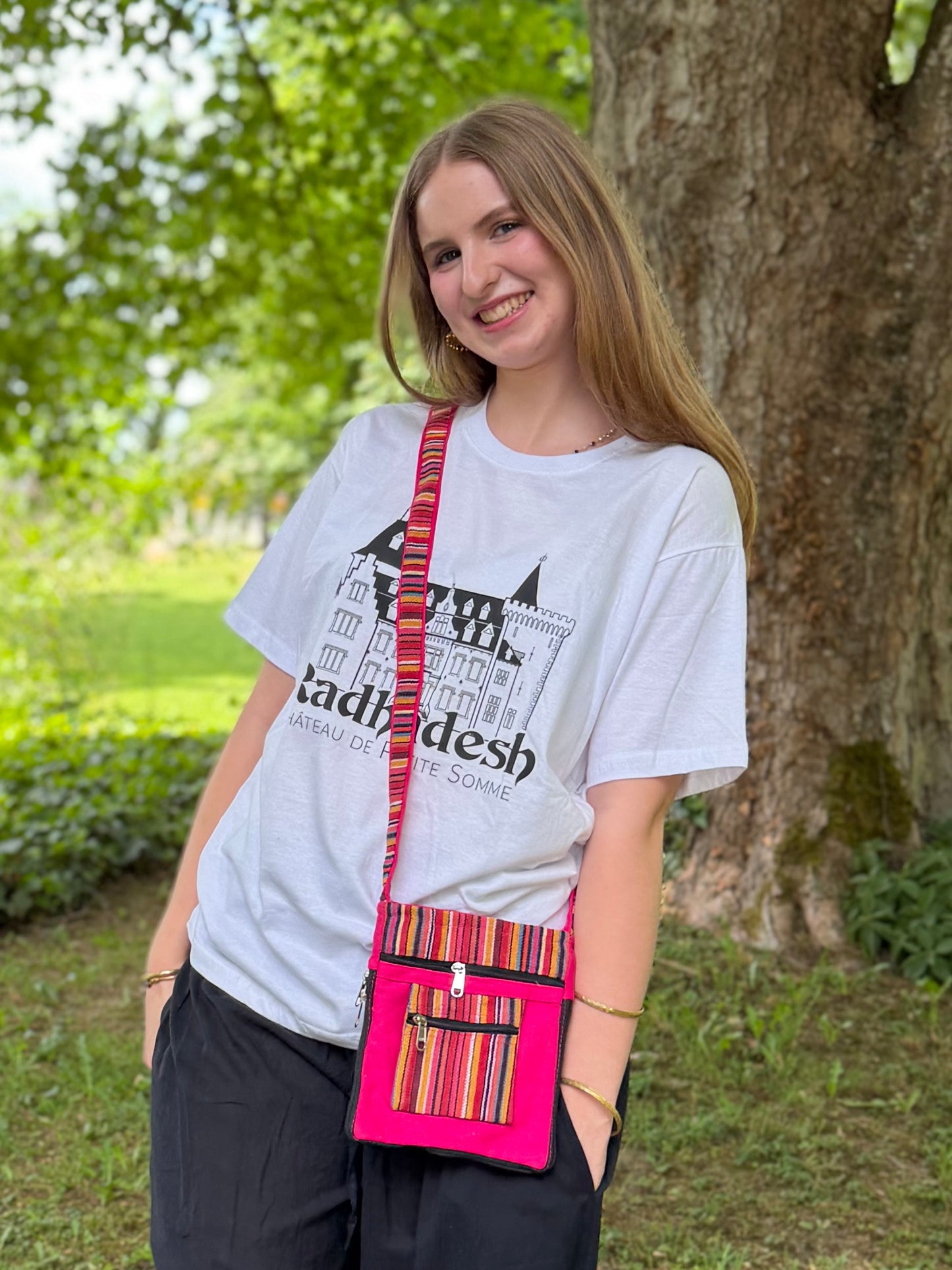 Striped Sling Bag