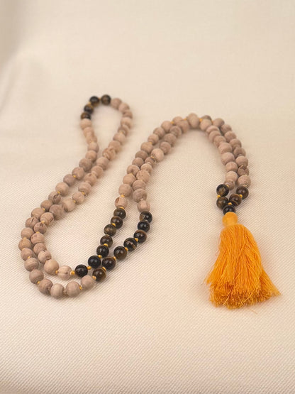 Tulasi and Gemstone Japa Mala — 108 Beads