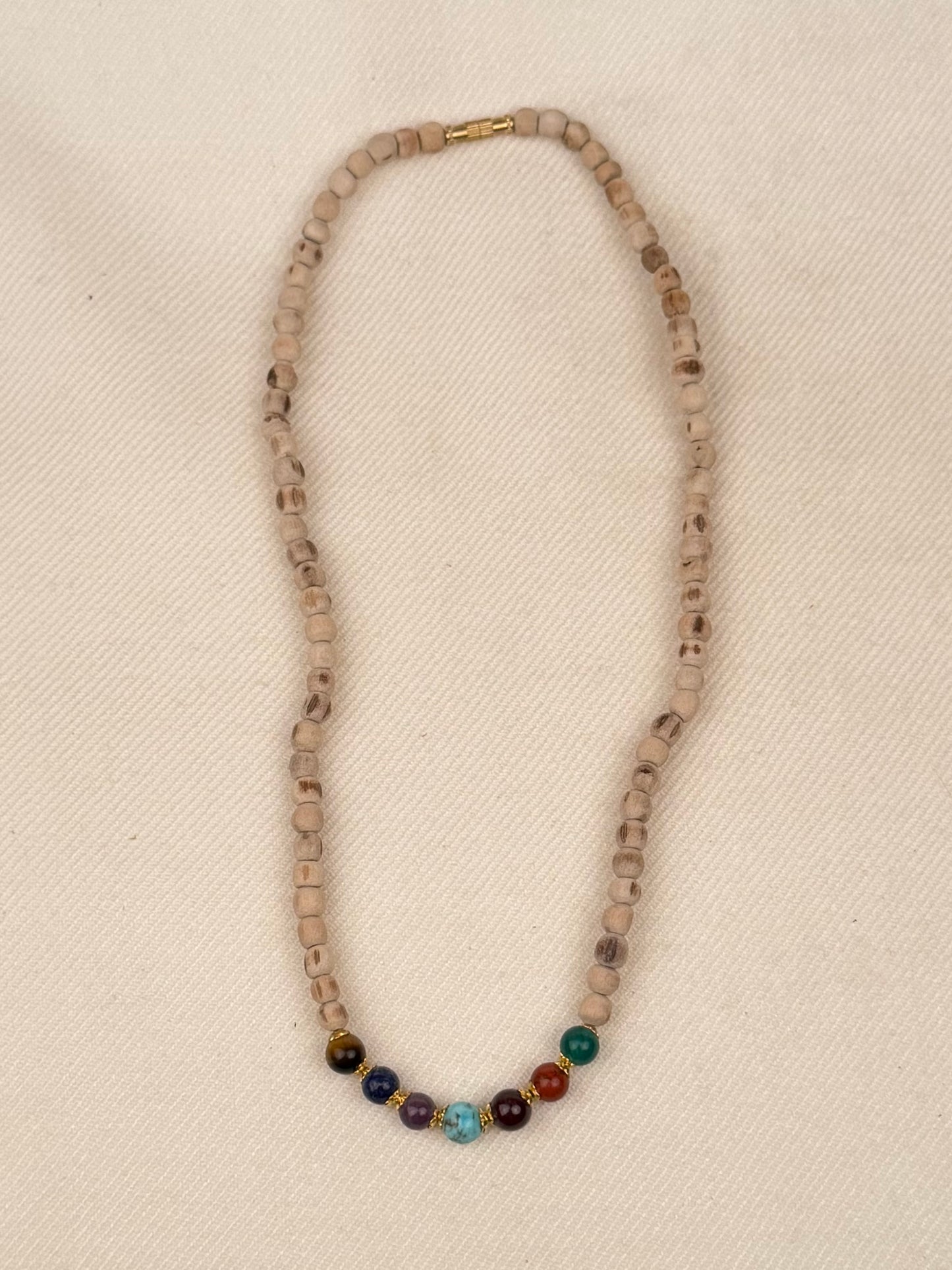 Tulasi Necklace with Coloured Beads