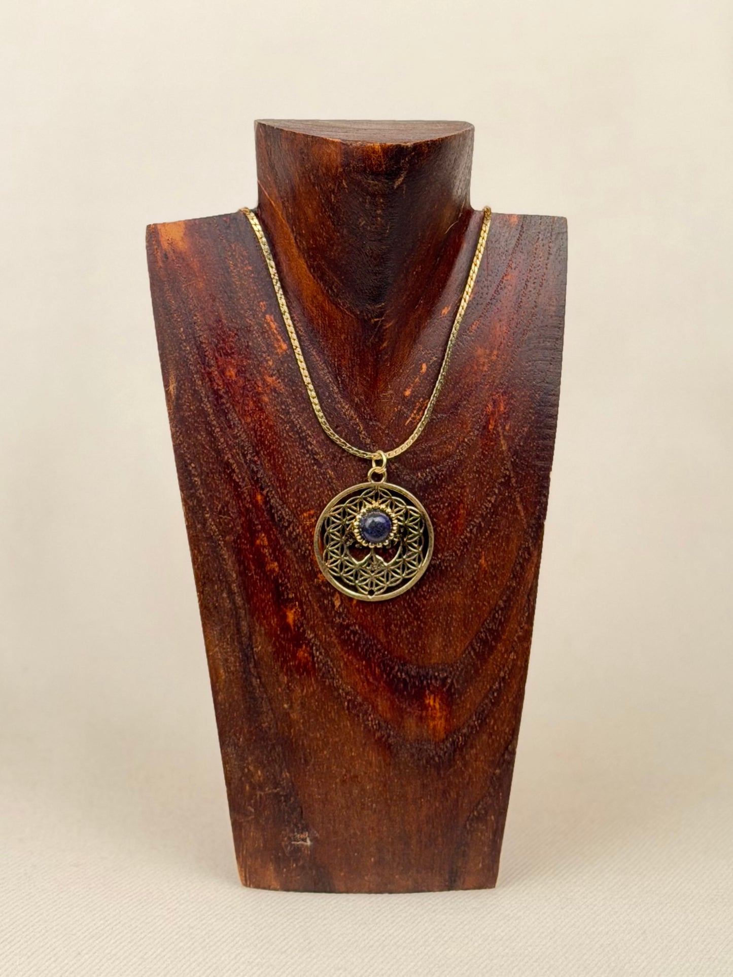 Gold Mandala Pendant Necklace