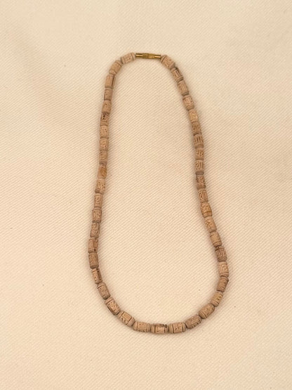 Carved Tulasi Necklace — Sri Radhe