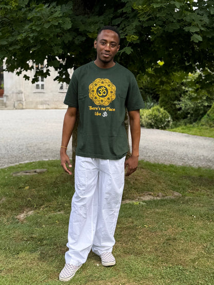 Men's White Flowy Pants