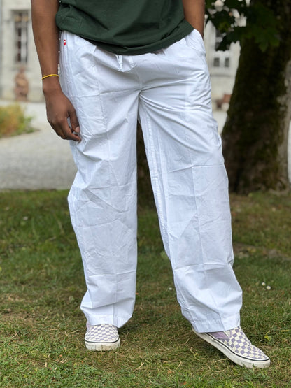 Men's White Flowy Pants