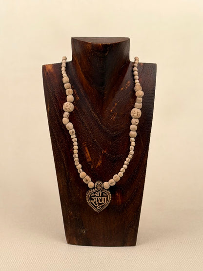 Carved Tulasi Necklace — Sri Radhe
